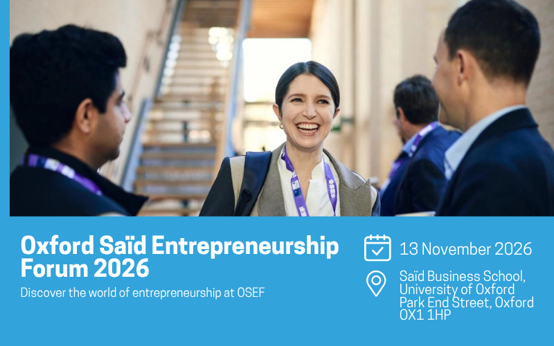 Oxford Saïd Entrepreneurship Forum 2026